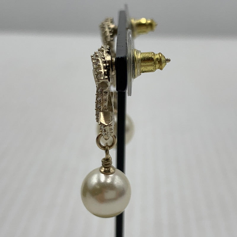 【現状渡し品】【レディース】 CHANEL シャネル A86506 ココマーク ピアス アクセサリー ラインストーン パール 182-261014-ko-16-teih カラー：ゴールドカラー 万代Net店