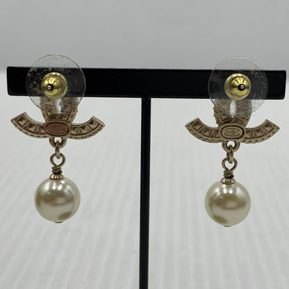 【現状渡し品】【レディース】 CHANEL シャネル A86506 ココマーク ピアス アクセサリー ラインストーン パール 182-261014-ko-16-teih カラー：ゴールドカラー 万代Net店