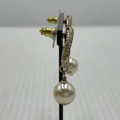 【現状渡し品】【レディース】 CHANEL シャネル A86506 ココマーク ピアス アクセサリー ラインストーン パール 182-261014-ko-16-teih カラー：ゴールドカラー 万代Net店