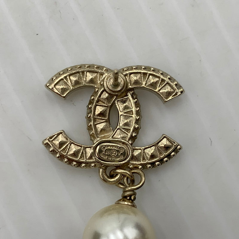【現状渡し品】【レディース】 CHANEL シャネル A86506 ココマーク ピアス アクセサリー ラインストーン パール 182-261014-ko-16-teih カラー：ゴールドカラー 万代Net店