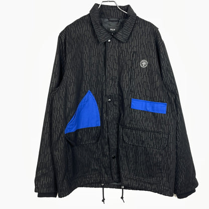 【中古品】【メンズ】 HUF ハフ ALLTIMERS WORK JACKET オールタイマーズ ワーク ジャケット アウター 142-261015-sa-08-teih サイズ：XL カラー：ブラック 万代Net店