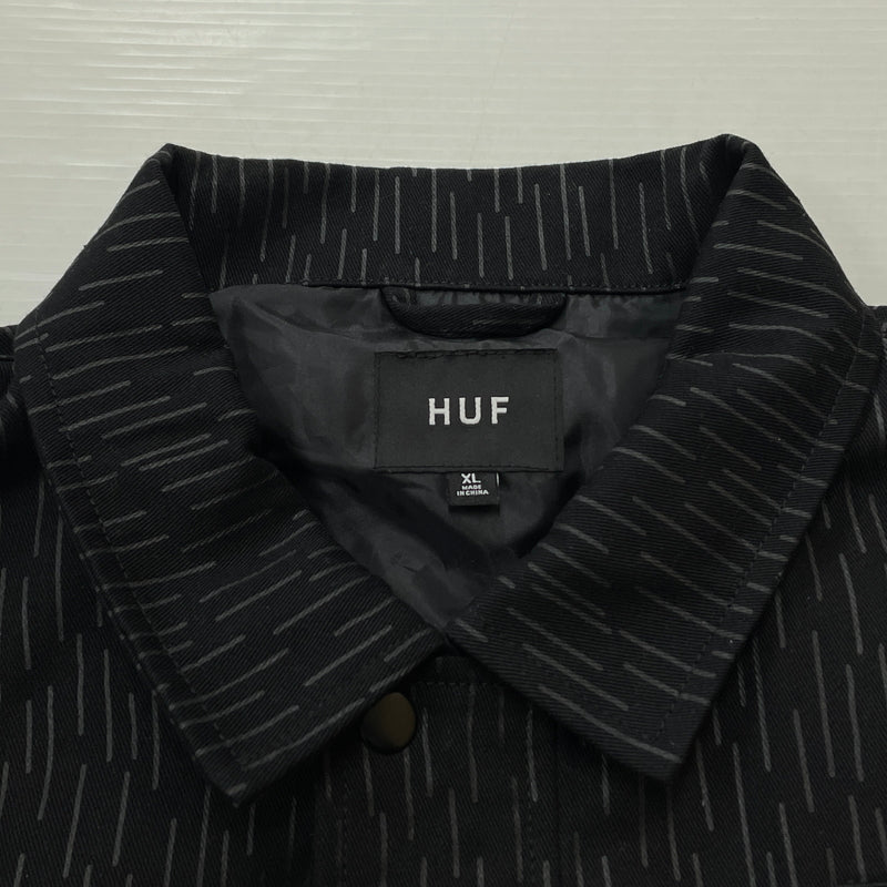 【中古品】【メンズ】 HUF ハフ ALLTIMERS WORK JACKET オールタイマーズ ワーク ジャケット アウター 142-261015-sa-08-teih サイズ：XL カラー：ブラック 万代Net店