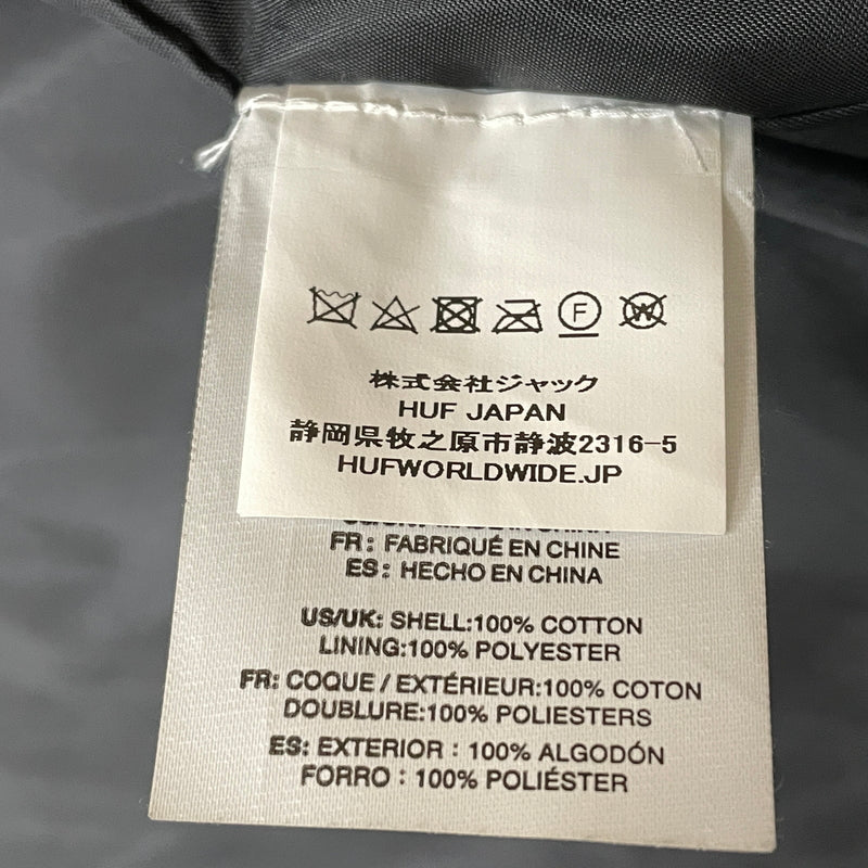 【中古品】【メンズ】 HUF ハフ ALLTIMERS WORK JACKET オールタイマーズ ワーク ジャケット アウター 142-261015-sa-08-teih サイズ：XL カラー：ブラック 万代Net店
