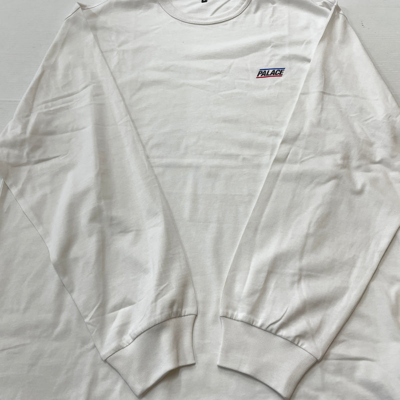 【中古品】【メンズ】 PALACE パレス LOGO L/S TEE ロゴ ロングスリーブ Tシャツ 長袖 トップス 142-261015-sa-22-teih サイズ：XL カラー：ホワイト 万代Net店