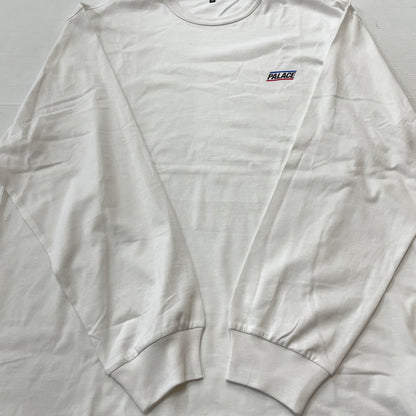 【中古品】【メンズ】 PALACE パレス LOGO L/S TEE ロゴ ロングスリーブ Tシャツ 長袖 トップス 142-261015-sa-22-teih サイズ：XL カラー：ホワイト 万代Net店