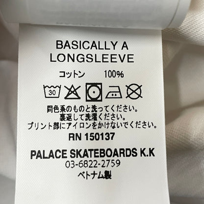 【中古品】【メンズ】 PALACE パレス LOGO L/S TEE ロゴ ロングスリーブ Tシャツ 長袖 トップス 142-261015-sa-22-teih サイズ：XL カラー：ホワイト 万代Net店