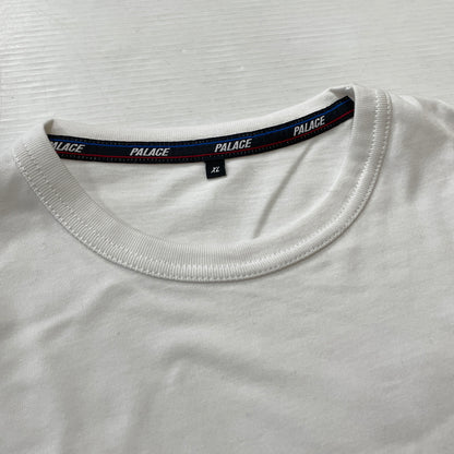 【中古品】【メンズ】 PALACE パレス LOGO L/S TEE ロゴ ロングスリーブ Tシャツ 長袖 トップス 142-261015-sa-22-teih サイズ：XL カラー：ホワイト 万代Net店