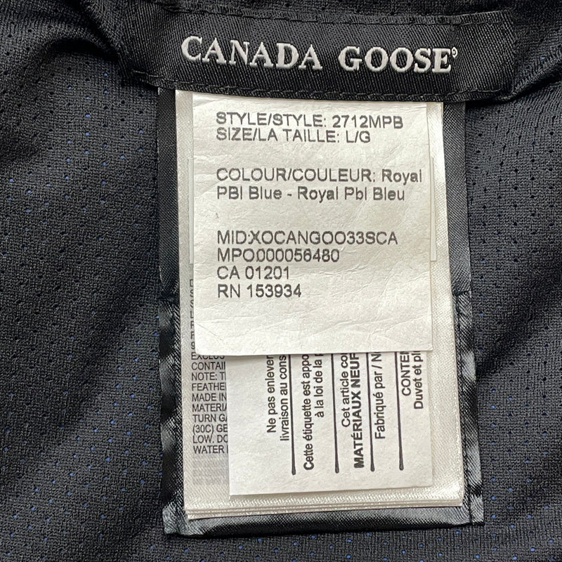 【中古品】【メンズ】 CANADA GOOSE カナダグース HYBRIDGE LITE TECH HOODY 2712MPB ハイブリッジ ライトテック フーディ アウター 144-261015-sa-04-teih サイズ：L カラー：ブルー 万代Net店