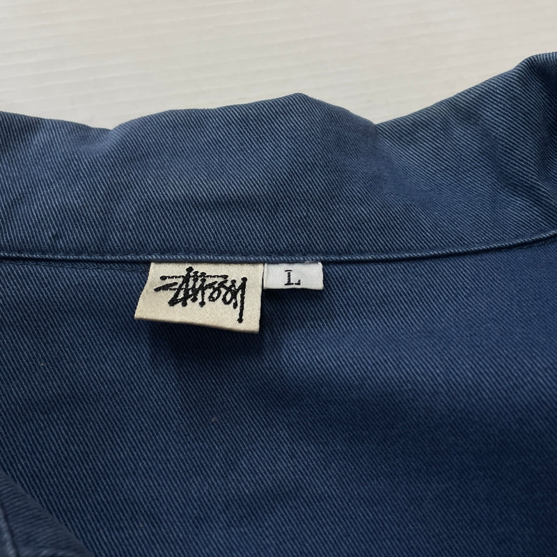 【中古品】【メンズ】 STUSSY ステューシー 90's HARRINGTON JACKET 90年代 ハリントン ジャケット アウター 142-261015-sa-09-teih サイズ：L カラー：ブルー 万代Net店
