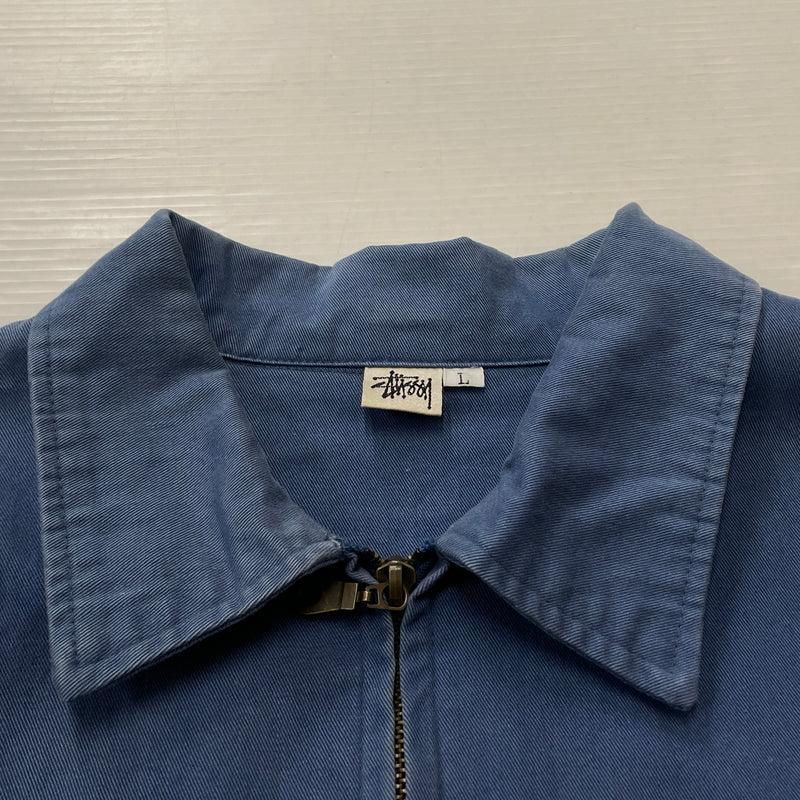 【中古品】【メンズ】 STUSSY ステューシー 90's HARRINGTON JACKET 90年代 ハリントン ジャケット アウター 142-261015-sa-09-teih サイズ：L カラー：ブルー 万代Net店