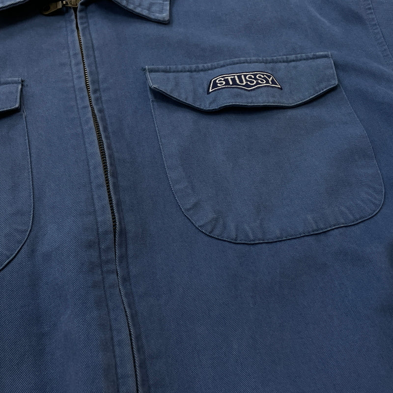 【中古品】【メンズ】 STUSSY ステューシー 90's HARRINGTON JACKET 90年代 ハリントン ジャケット アウター 142-261015-sa-09-teih サイズ：L カラー：ブルー 万代Net店