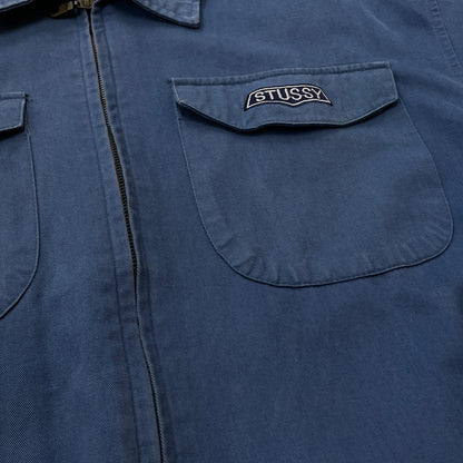 【中古品】【メンズ】 STUSSY ステューシー 90's HARRINGTON JACKET 90年代 ハリントン ジャケット アウター 142-261015-sa-09-teih サイズ：L カラー：ブルー 万代Net店