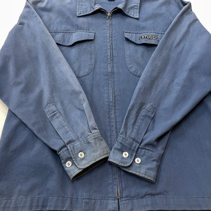 【中古品】【メンズ】 STUSSY ステューシー 90's HARRINGTON JACKET 90年代 ハリントン ジャケット アウター 142-261015-sa-09-teih サイズ：L カラー：ブルー 万代Net店
