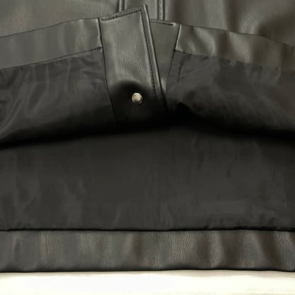 【中古品】【メンズ】 ADIDAS アディダス FAKE LEATHER BASEBALL SHIRT IZ4048 フェイクレザーベースボール シャツ 半袖 トップス 148-261015-sa-01-teih サイズ：2XL カラー：ブラック 万代Net店