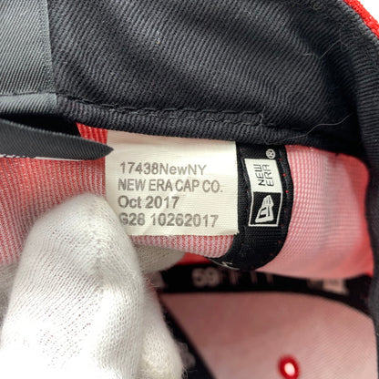 【中古品】【メンズ】 Supreme シュプリーム × New Era ニューエラ 別注 コラボ MONOGRAM BOX LOGO CAP モノグラム ボックス ロゴ キャップ 帽子 149-261016-ko-10-teih サイズ：58.7 カラー：レッド 万代Net店