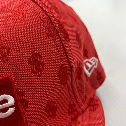 【中古品】【メンズ】 Supreme シュプリーム × New Era ニューエラ 別注 コラボ MONOGRAM BOX LOGO CAP モノグラム ボックス ロゴ キャップ 帽子 149-261016-ko-10-teih サイズ：58.7 カラー：レッド 万代Net店