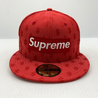 【中古品】【メンズ】 Supreme シュプリーム × New Era ニューエラ 別注 コラボ MONOGRAM BOX LOGO CAP モノグラム ボックス ロゴ キャップ 帽子 149-261016-ko-10-teih サイズ：58.7 カラー：レッド 万代Net店