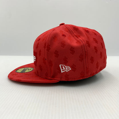 【中古品】【メンズ】 Supreme シュプリーム × New Era ニューエラ 別注 コラボ MONOGRAM BOX LOGO CAP モノグラム ボックス ロゴ キャップ 帽子 149-261016-ko-10-teih サイズ：58.7 カラー：レッド 万代Net店
