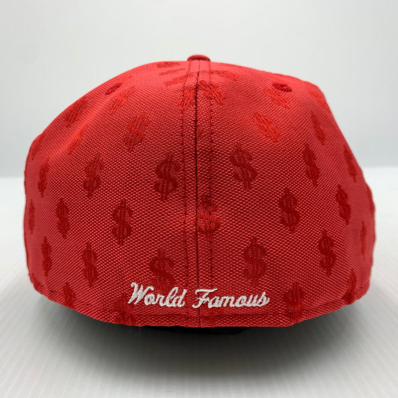 【中古品】【メンズ】 Supreme シュプリーム × New Era ニューエラ 別注 コラボ MONOGRAM BOX LOGO CAP モノグラム ボックス ロゴ キャップ 帽子 149-261016-ko-10-teih サイズ：58.7 カラー：レッド 万代Net店