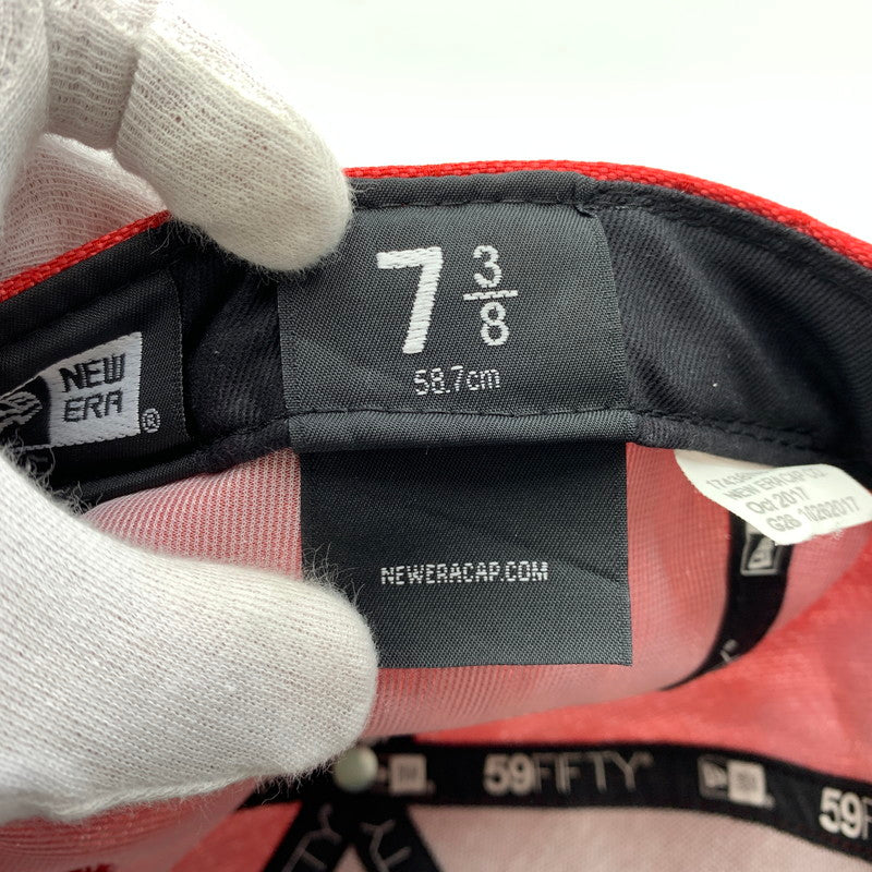 【中古品】【メンズ】 Supreme シュプリーム × New Era ニューエラ 別注 コラボ MONOGRAM BOX LOGO CAP モノグラム ボックス ロゴ キャップ 帽子 149-261016-ko-10-teih サイズ：58.7 カラー：レッド 万代Net店