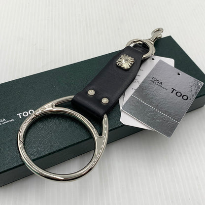 【中古品】【メンズ】 TOGA PULLA トーガプルラ LEATHER KEY RING TZ261-AK921 レザー キー リング アクセサリー カラビナ 192-261016-ko-13-teih カラー：ブラック 万代Net店