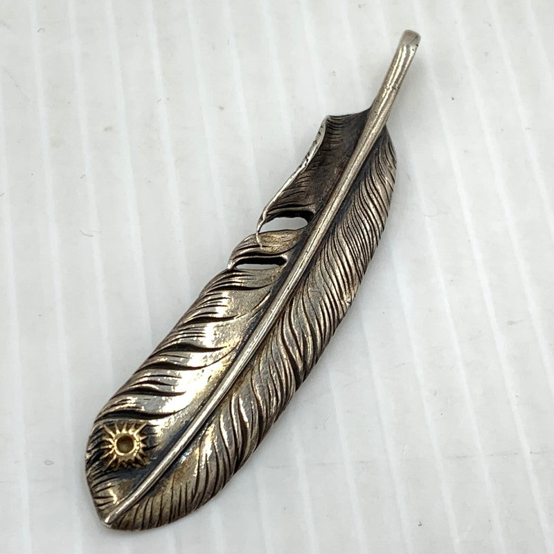 【中古品】【メンズ】 ARIZONA FREEDOM アリゾナフリーダム FEATHER PENDANT TOP フェザー ペンダントトップ アクセサリー 左向き 太陽神 K18 925 191-261016-ko-21-teih カラー：ゴールド/シルバー 万代Net店