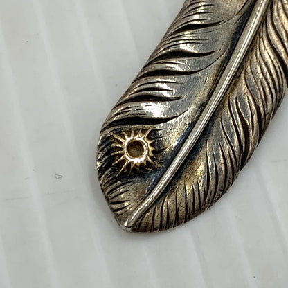 【中古品】【メンズ】 ARIZONA FREEDOM アリゾナフリーダム FEATHER PENDANT TOP フェザー ペンダントトップ アクセサリー 左向き 太陽神 K18 925 191-261016-ko-21-teih カラー：ゴールド/シルバー 万代Net店