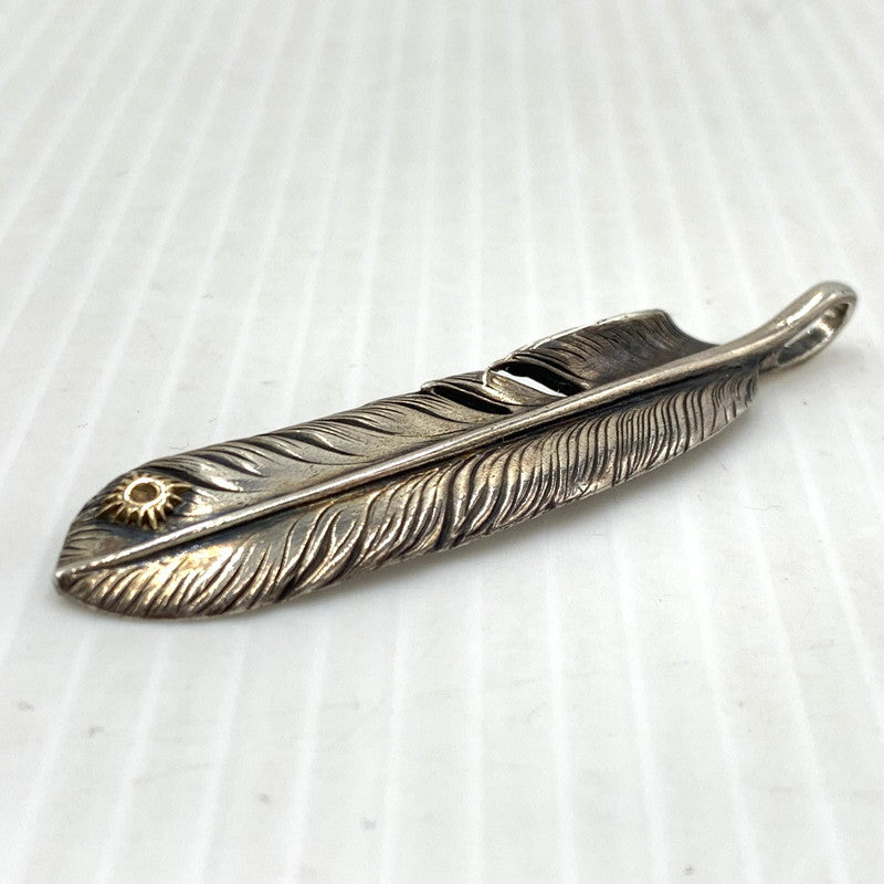 【中古品】【メンズ】 ARIZONA FREEDOM アリゾナフリーダム FEATHER PENDANT TOP フェザー ペンダントトップ アクセサリー 左向き 太陽神 K18 925 191-261016-ko-21-teih カラー：ゴールド/シルバー 万代Net店
