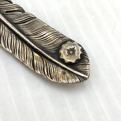 【中古品】【メンズ】 ARIZONA FREEDOM アリゾナフリーダム FEATHER PENDANT TOP フェザー ペンダントトップ アクセサリー 左向き 太陽神 K18 925 191-261016-ko-21-teih カラー：ゴールド/シルバー 万代Net店