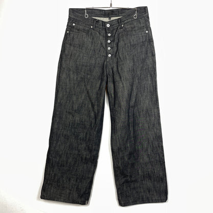 【中古品】【メンズ】 NO FAITH STUDIOS ノー フェイス ストゥディオス RAW DENIM LOOSE ロー デニム ルーズ ボトムス ジーンズ 152-261015-sa-13-teih サイズ：L カラー：ブラック 万代Net店