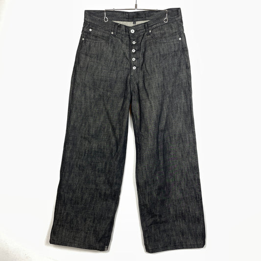 【中古品】【メンズ】 NO FAITH STUDIOS ノー フェイス ストゥディオス RAW DENIM LOOSE ロー デニム ルーズ ボトムス ジーンズ 152-261015-sa-13-teih サイズ：L カラー：ブラック 万代Net店