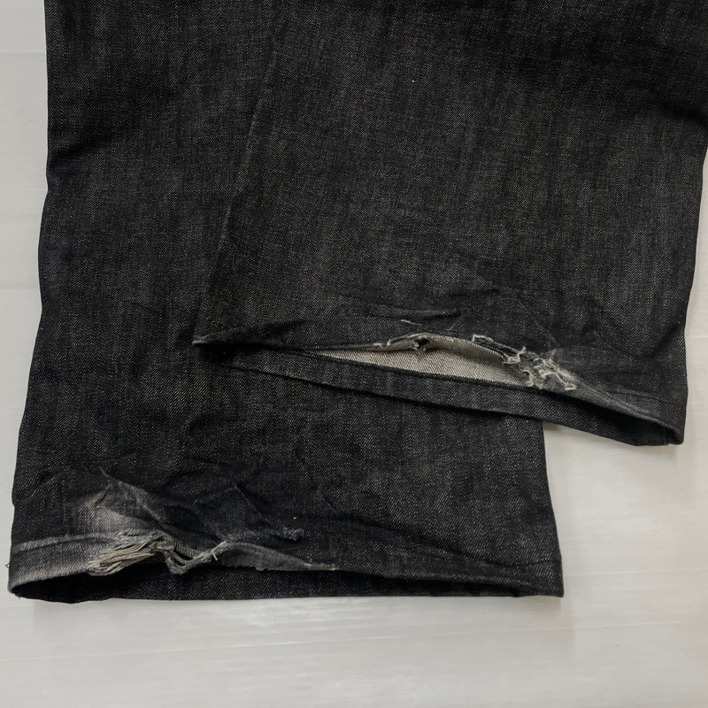 【中古品】【メンズ】 NO FAITH STUDIOS ノー フェイス ストゥディオス RAW DENIM LOOSE ロー デニム ルーズ ボトムス ジーンズ 152-261015-sa-13-teih サイズ：L カラー：ブラック 万代Net店
