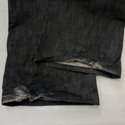 【中古品】【メンズ】 NO FAITH STUDIOS ノー フェイス ストゥディオス RAW DENIM LOOSE ロー デニム ルーズ ボトムス ジーンズ 152-261015-sa-13-teih サイズ：L カラー：ブラック 万代Net店