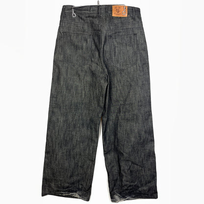 【中古品】【メンズ】 NO FAITH STUDIOS ノー フェイス ストゥディオス RAW DENIM LOOSE ロー デニム ルーズ ボトムス ジーンズ 152-261015-sa-13-teih サイズ：L カラー：ブラック 万代Net店