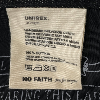 【中古品】【メンズ】 NO FAITH STUDIOS ノー フェイス ストゥディオス RAW DENIM LOOSE ロー デニム ルーズ ボトムス ジーンズ 152-261015-sa-13-teih サイズ：L カラー：ブラック 万代Net店