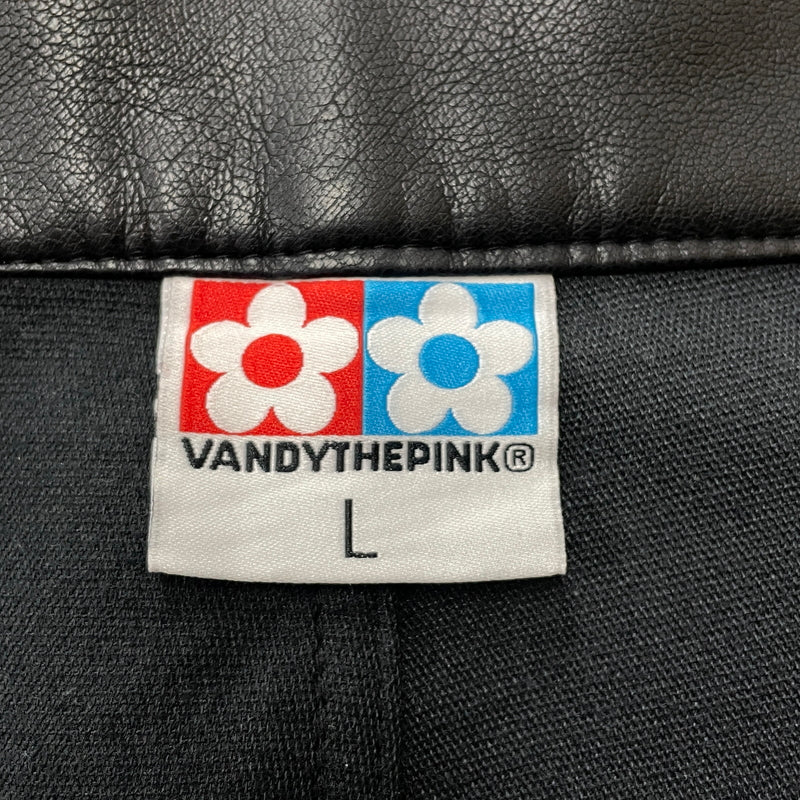 【中古品】【メンズ】 VANDY THE PINK ヴァンディ ザ ピンク DOUBLE KNEE LEATHER SHORTS VD6077-100 ダブル ニー レザー ショーツ ボトムス 短パン 153-261015-sa-12-teih サイズ：L カラー：ブラック 万代Net店