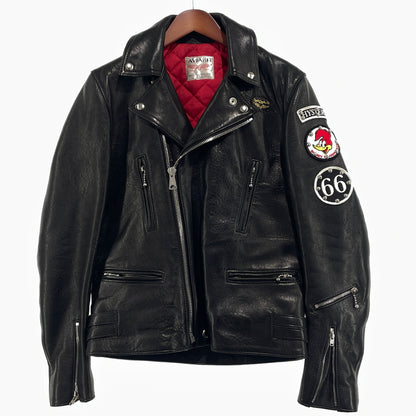 【中古品】【メンズ】 HYSTERIC GLAMOUR ヒステリックグラマー × LEWIS LEATHERS ルイスレザー 15SS SHEEP SKIN LIGHTNING 0251LB01 2015年春夏 シ－プスキン ライトニング アウター 140-261015-sa-27-teih サイズ：M カラー：ブラック 万代Net店