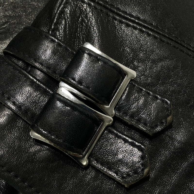 【中古品】【メンズ】 HYSTERIC GLAMOUR ヒステリックグラマー × LEWIS LEATHERS ルイスレザー 15SS SHEEP SKIN LIGHTNING 0251LB01 2015年春夏 シ－プスキン ライトニング アウター 140-261015-sa-27-teih サイズ：M カラー：ブラック 万代Net店