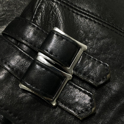 【中古品】【メンズ】 HYSTERIC GLAMOUR ヒステリックグラマー × LEWIS LEATHERS ルイスレザー 15SS SHEEP SKIN LIGHTNING 0251LB01 2015年春夏 シ－プスキン ライトニング アウター 140-261015-sa-27-teih サイズ：M カラー：ブラック 万代Net店