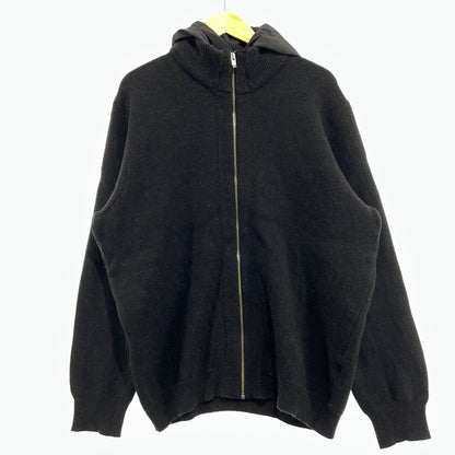 【中古品】【メンズ】 C.P.COMPANY シーピーカンパニー ZIP UP KNIT NYLON HOODIE 49185VG6 ジップ アップ ニット ナイロン フーディ 長袖 トップス 141-261015-sa-31-teih サイズ：54 カラー：ブラック 万代Net店