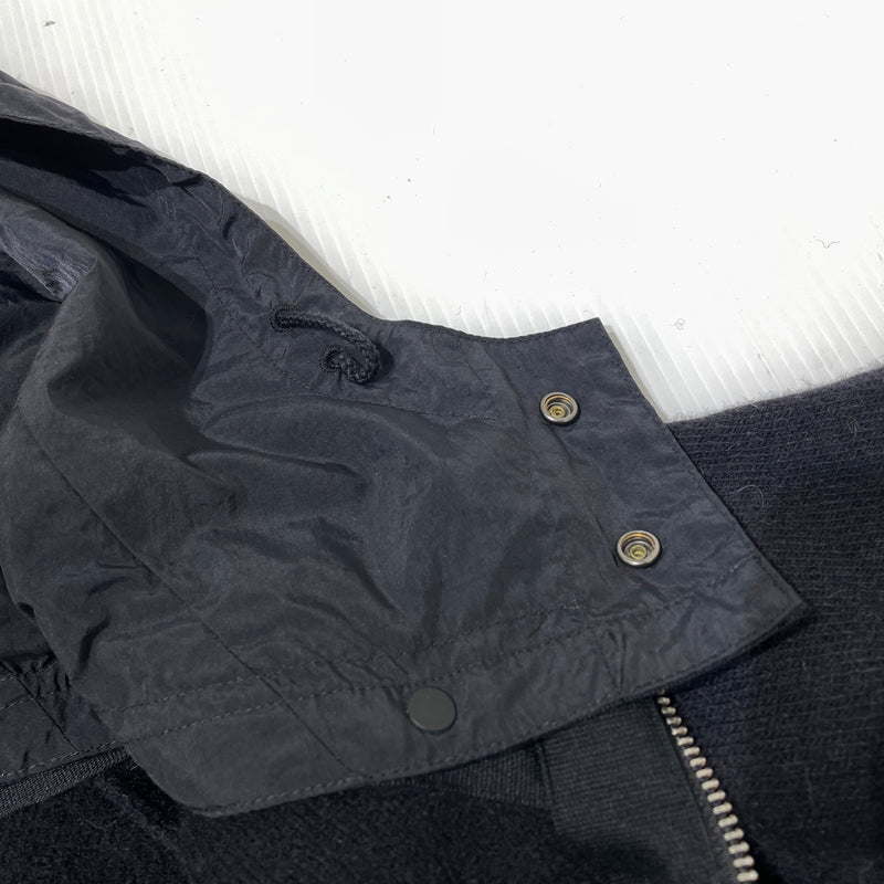 【中古品】【メンズ】 C.P.COMPANY シーピーカンパニー ZIP UP KNIT NYLON HOODIE 49185VG6 ジップ アップ ニット ナイロン フーディ 長袖 トップス 141-261015-sa-31-teih サイズ：54 カラー：ブラック 万代Net店