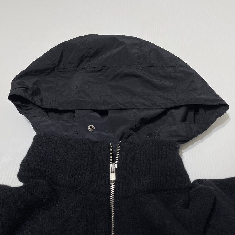 【中古品】【メンズ】 C.P.COMPANY シーピーカンパニー ZIP UP KNIT NYLON HOODIE 49185VG6 ジップ アップ ニット ナイロン フーディ 長袖 トップス 141-261015-sa-31-teih サイズ：54 カラー：ブラック 万代Net店