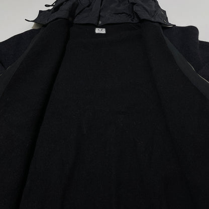 【中古品】【メンズ】 C.P.COMPANY シーピーカンパニー ZIP UP KNIT NYLON HOODIE 49185VG6 ジップ アップ ニット ナイロン フーディ 長袖 トップス 141-261015-sa-31-teih サイズ：54 カラー：ブラック 万代Net店