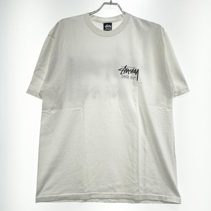 【中古品】【メンズ】 STUSSY ステューシー SANTA ANA CHAPTER T-SHIRT サンタアナ チャプター Tシャツ 半袖 トップス 142-261015-sa-38-teih サイズ：L カラー：ホワイト 万代Net店