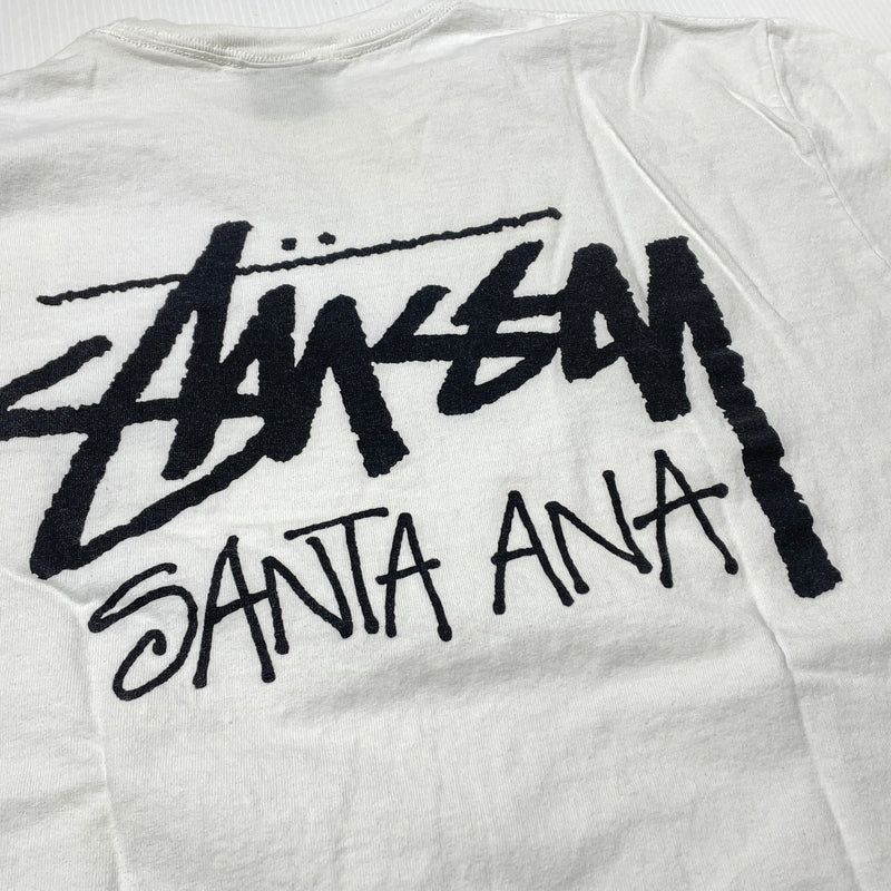 【中古品】【メンズ】 STUSSY ステューシー SANTA ANA CHAPTER T-SHIRT サンタアナ チャプター Tシャツ 半袖 トップス 142-261015-sa-38-teih サイズ：L カラー：ホワイト 万代Net店