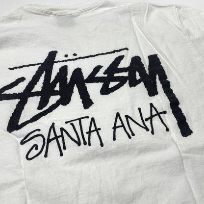 【中古品】【メンズ】 STUSSY ステューシー SANTA ANA CHAPTER T-SHIRT サンタアナ チャプター Tシャツ 半袖 トップス 142-261015-sa-38-teih サイズ：L カラー：ホワイト 万代Net店