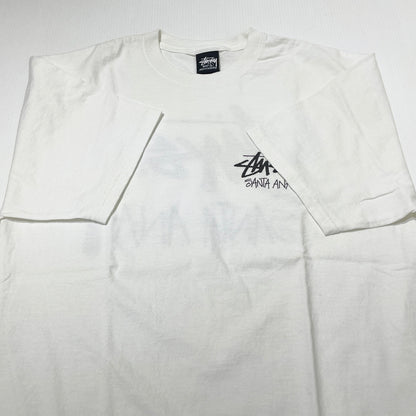 【中古品】【メンズ】 STUSSY ステューシー SANTA ANA CHAPTER T-SHIRT サンタアナ チャプター Tシャツ 半袖 トップス 142-261015-sa-38-teih サイズ：L カラー：ホワイト 万代Net店