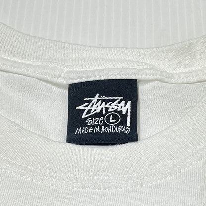 【中古品】【メンズ】 STUSSY ステューシー SANTA ANA CHAPTER T-SHIRT サンタアナ チャプター Tシャツ 半袖 トップス 142-261015-sa-38-teih サイズ：L カラー：ホワイト 万代Net店
