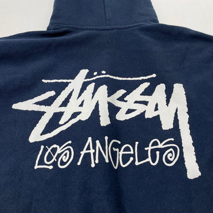 【中古品】【メンズ】 STUSSY ステューシー LOSANGELES CHAPTER PULL OVER HOODIE Z4000SAS ロサンゼルス チャプター プルオーバー フーディ 長袖 トップス パーカー 142-261015-sa-37-teih サイズ：L カラー：ネイビー 万代Net店