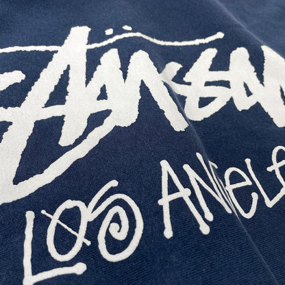 【中古品】【メンズ】 STUSSY ステューシー LOSANGELES CHAPTER PULL OVER HOODIE Z4000SAS ロサンゼルス チャプター プルオーバー フーディ 長袖 トップス パーカー 142-261015-sa-37-teih サイズ：L カラー：ネイビー 万代Net店
